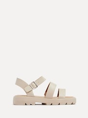 Linzi Cream Ramona Two Strap Flatform Sandals - Image 2 of 5