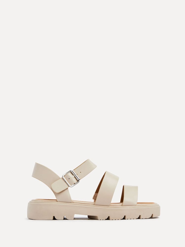 Linzi Cream Ramona Two Strap Flatform Sandals - Image 2 of 5