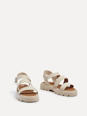 Linzi Cream Ramona Two Strap Flatform Sandals - Image 3 of 5