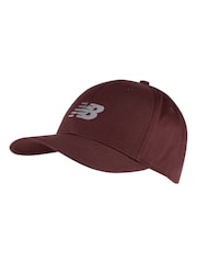 New Balance Red 100% Cotton 6 Panel Structured Snapback Hat - Image 1 of 3