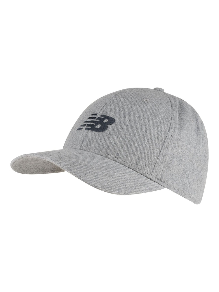New Balance Grey 100% Cotton 6 Panel Structured Snapback Hat - Image 1 of 3