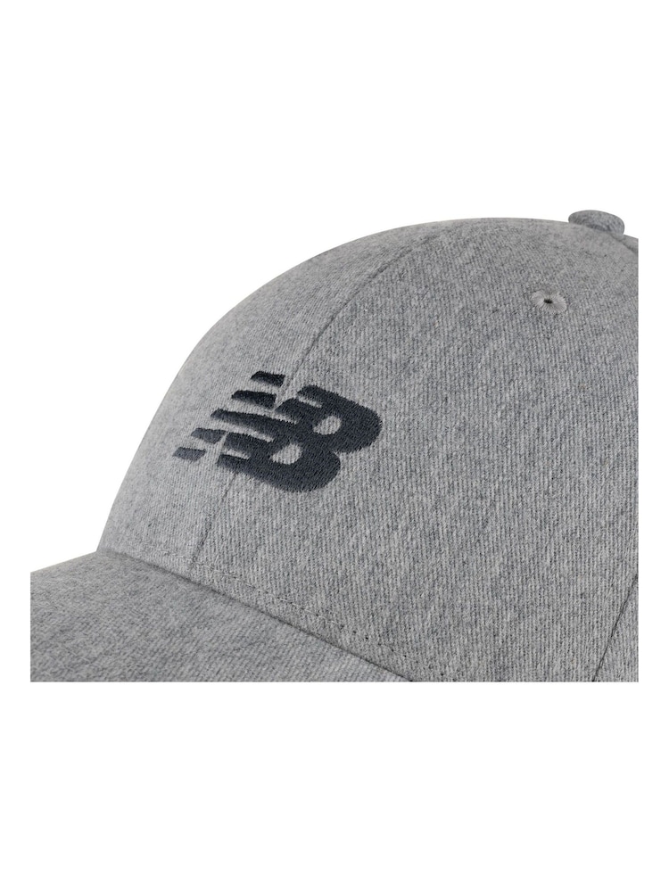 New Balance Grey 100% Cotton 6 Panel Structured Snapback Hat - Image 3 of 3