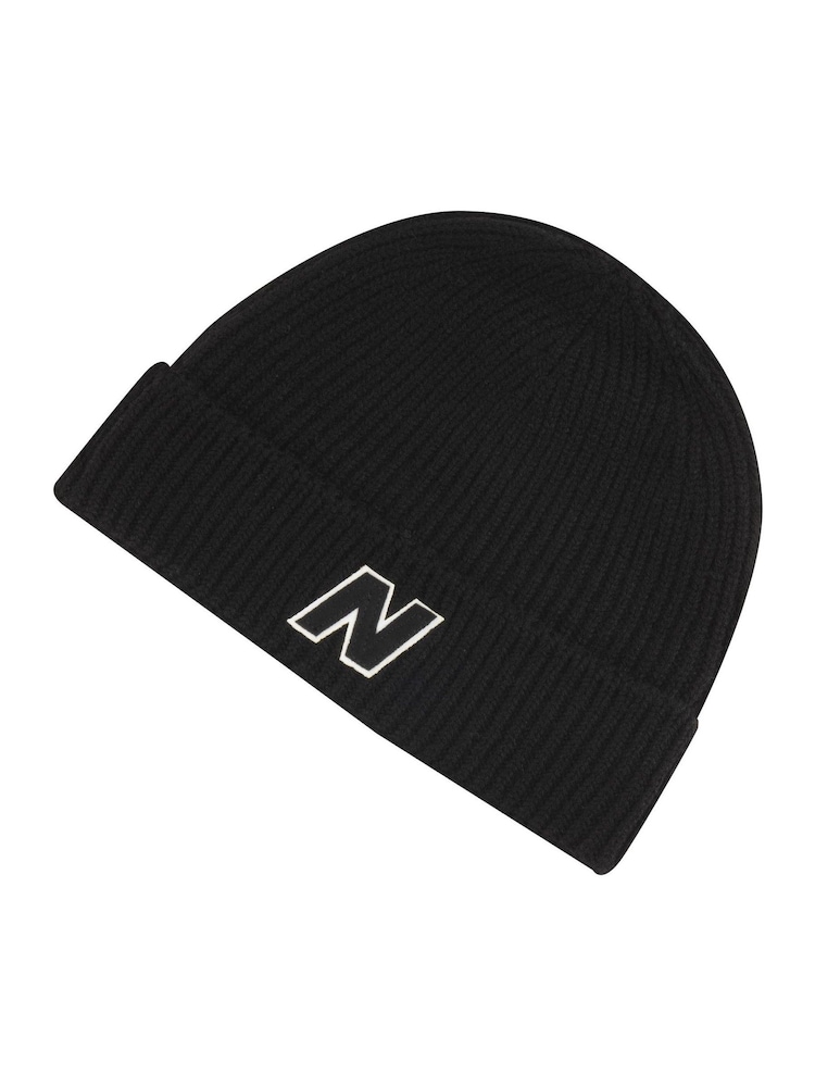 New Balance Black Winter Watchman Block N Beanie - Image 1 of 2