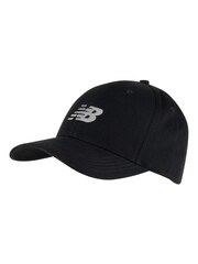 New Balance Black 100% Cotton 6 Panel Structured Snapback Hat - Image 1 of 3
