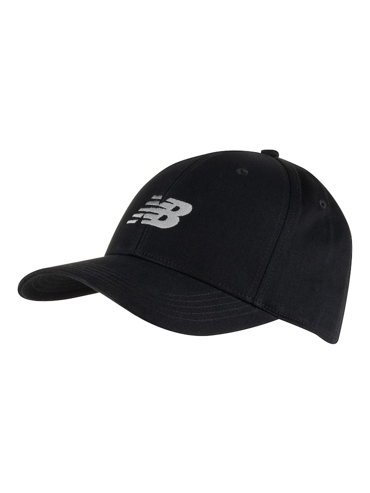 New Balance Black 100% Cotton 6 Panel Structured Snapback Hat - Image 1 of 3