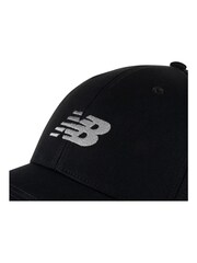 New Balance Black 100% Cotton 6 Panel Structured Snapback Hat - Image 3 of 3