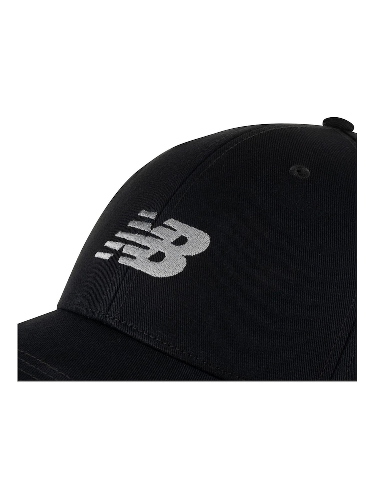 New Balance Black 100% Cotton 6 Panel Structured Snapback Hat - Image 3 of 3