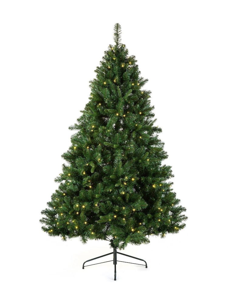 Premier Decorations Ltd Green Pre Lit Oregon Pine Christmas 6ft Tree - Image 2 of 5