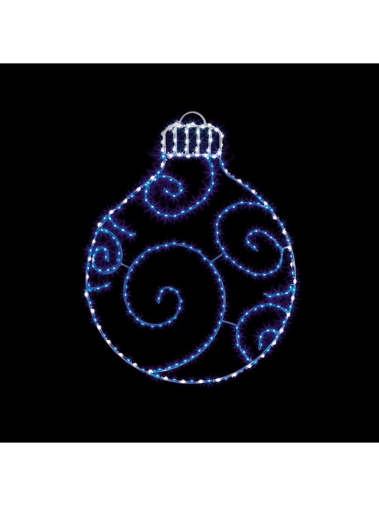 Premier Decorations Ltd Black/White Bauble Christmas Wall Lights - Image 1 of 1