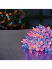 Premier Decorations Ltd 300 Christmas Pine Cone Shape Rainbow LED String Lights - Image 3 of 3