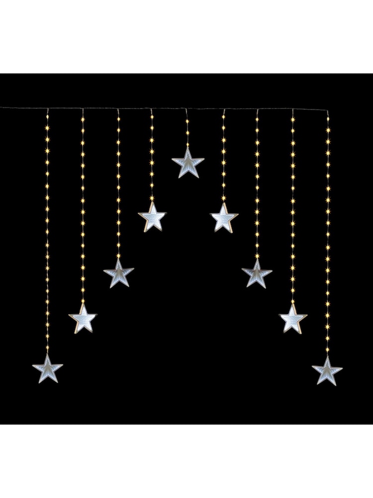 Premier Decorations Ltd 12x12m Infinity Stars V Curtain Warm White Lights - Image 1 of 2