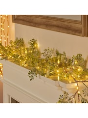 Premier Decorations Ltd 18m Pine Cones and Warm Evergreen Garland Lights - Image 1 of 2