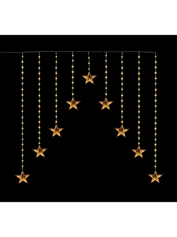 Premier Decorations Ltd 12x12m Infinity Stars V Curtain Warm White LED Lights - Image 1 of 1
