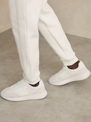 Reiss White Emmett Leather Suede Running Trainers - Image 2 of 5