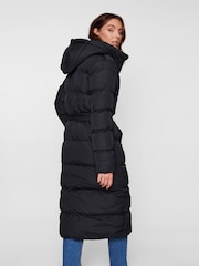 Threadbare Black Longline Puffer Jacket - Image 2 of 4