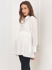 Seraphine Maternity Tailored White Shirt - Image 1 of 5