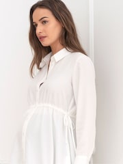 Seraphine Maternity Tailored White Shirt - Image 4 of 5