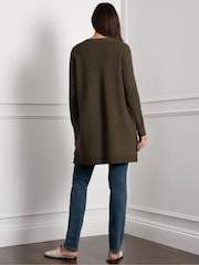 Seraphine zelena Materinstvo Knit Tabbard Stranska pletena jopa - Slika 2 iz 6