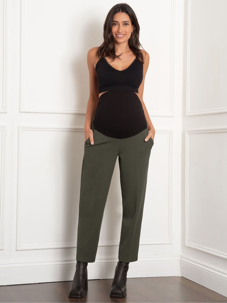 Seraphine Maternity Tapered Green Trousers - Image 1 of 4