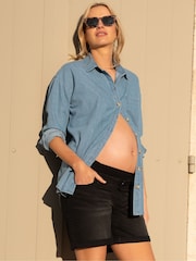 Seraphine Maternity Blue Denim 100% Cotton Shirt - Image 3 of 5