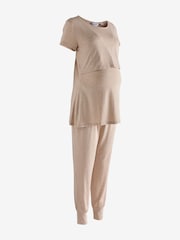 Seraphine Cream Maternity Sleep Set 4 Piece - Image 11 of 13
