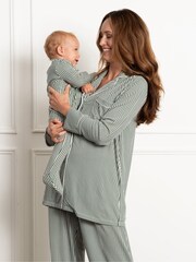 Seraphine Green Maternity Piped Shirt Pyjamas Set - Image 5 of 5