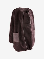 Seraphine Maternity Borg Line Reversible Brown Jacket - Image 10 of 10