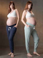 Seraphine Blue Maternity Pyjama Bottoms 2 Pack - Image 1 of 5
