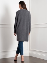 Seraphine Grey Maternity Knit Cardigan with Patch Pockets - Image 2 of 6