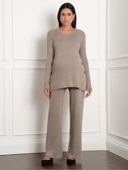 Seraphine Maternity Brown Rib knit co-ord Trousers - Image 1 of 4
