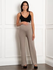 Seraphine Maternity Brown Rib knit co-ord Trousers - Image 2 of 4