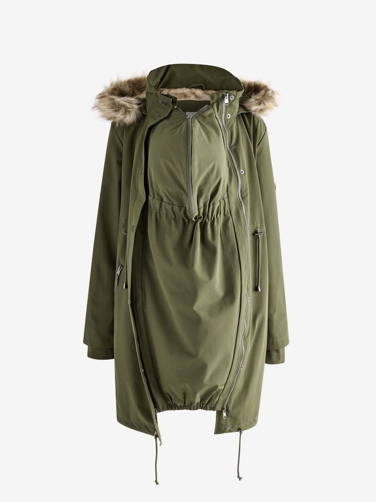 Seraphine Maternité Vert 3 En 1 Parka Premium - Image 3 of 4