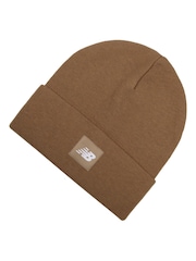 New Balance Brown Flying Knit Cuffed Beanie - Image 1 of 3