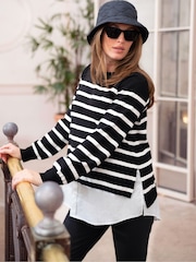 Seraphine Maternity Knit Black Cardigan with Patch Pockets - Image 3 of 5