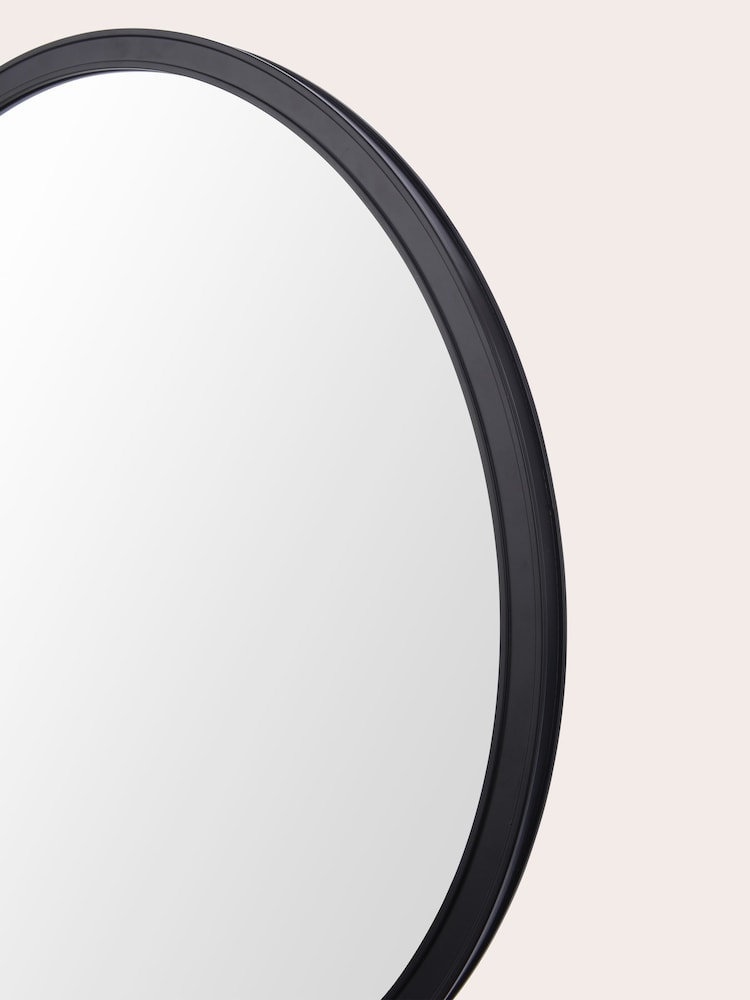 Laura Ashley Black Harrington Polished Nickel Mirror - Image 4 of 4