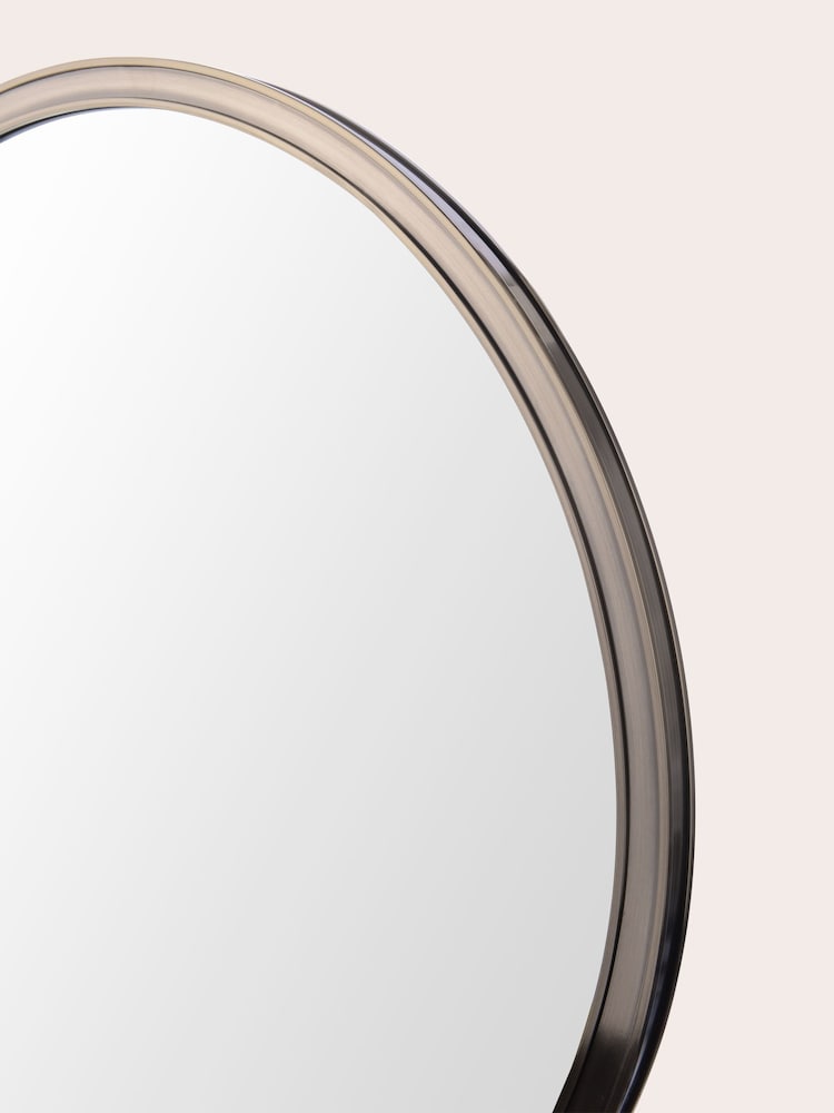 Laura Ashley Antique Brass Harrington Polished Nickel Mirror - Image 3 of 3