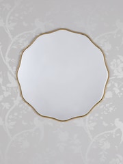 Laura Ashley Gold Medora Round Mirror - Image 1 of 4