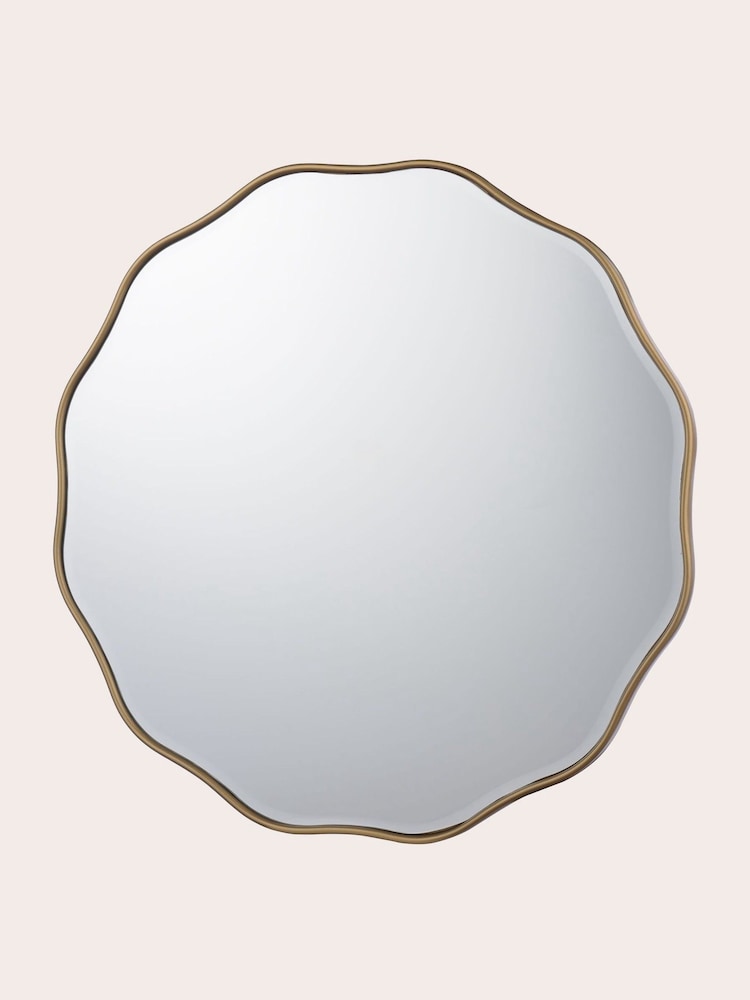 Laura Ashley Gold Medora Round Mirror - Image 2 of 4 Laura Ashley Gold Medora Round Mirror - Image 2 of 4