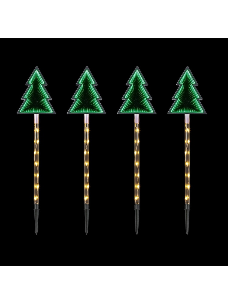 Premier Decorations Ltd Set of 4 Tree LED Outdoor Path Lights - Image 1 of 1