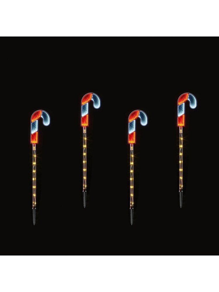 Premier Decorations Ltd Set of 4 Candy Cane LED Outdoor Path Lights - Image 1 of 1 Premier Decorations Ltd Set of 4 Candy Cane LED Outdoor Path Lights - Image 1 of 1