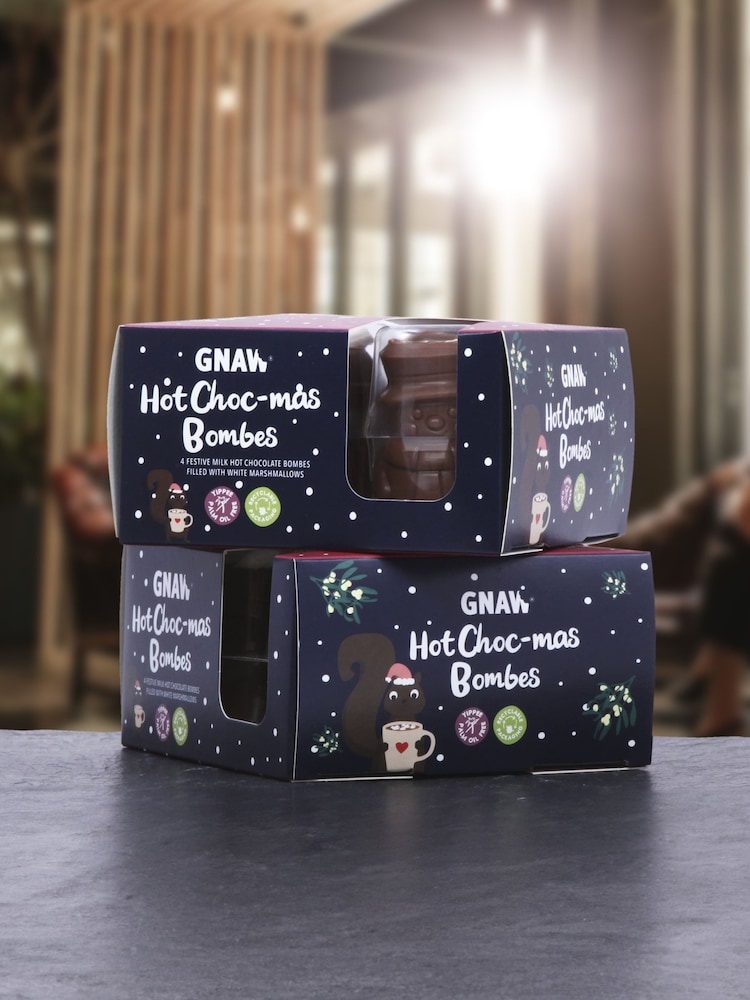 Gnaw Santa & Snowman Chocolate Bombes Duo Pack - Image 1 of 3