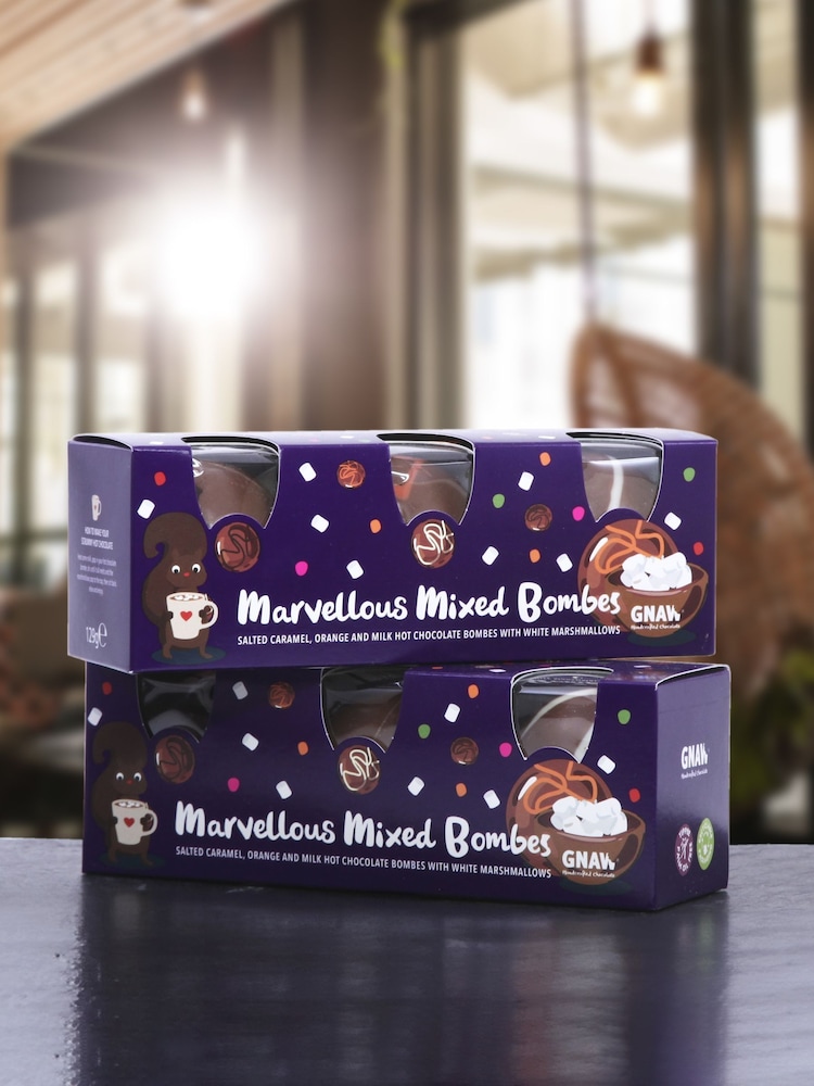Gnaw 2 Pack of Marvellous Mixed Hot Chocolate Bombes - Image 1 of 3