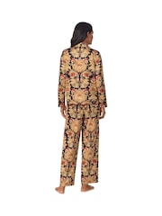 Lauren Ralph Lauren Gold Fashion Satin Printed Paisly Pajamas - Image 2 of 3