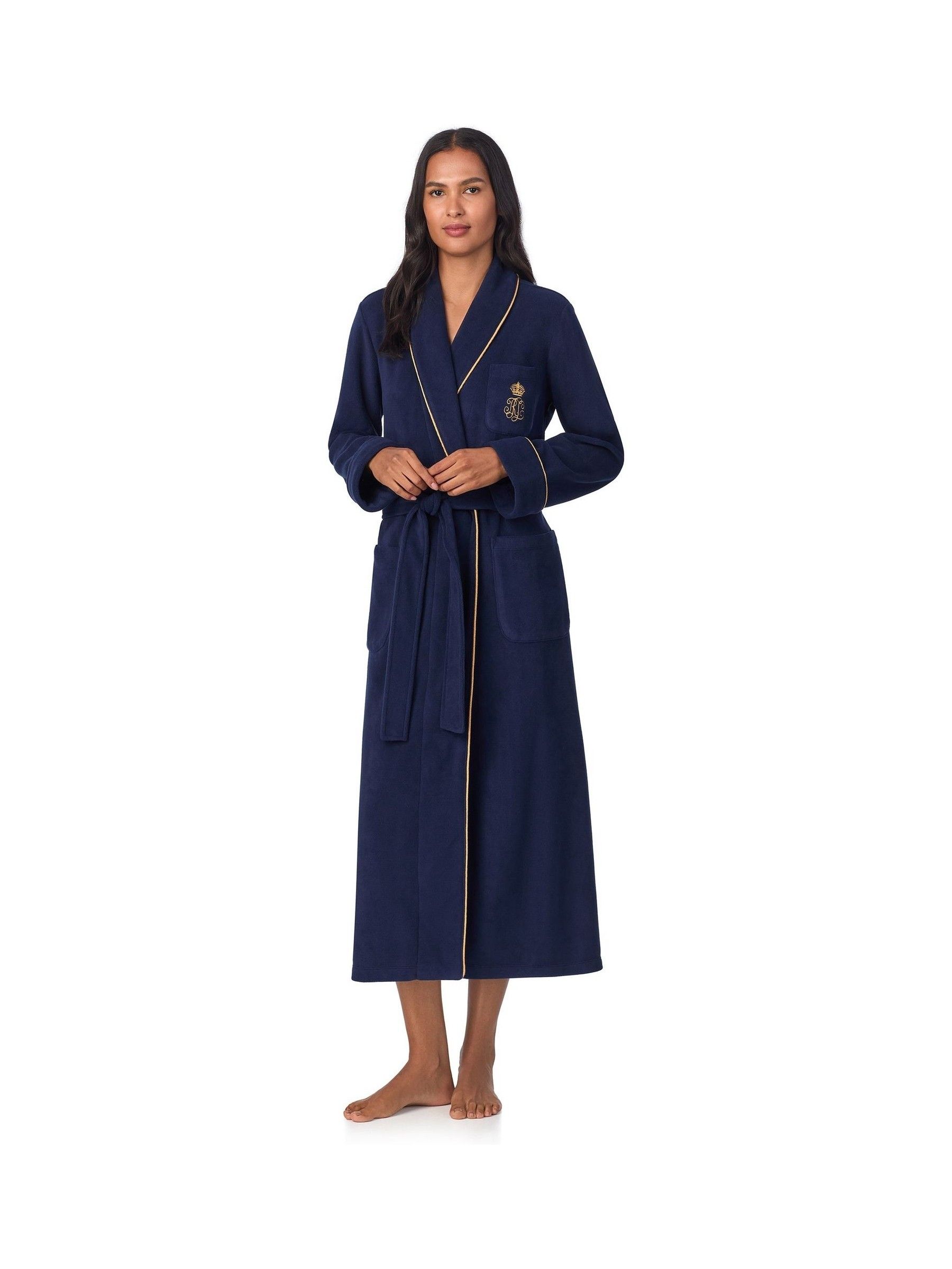 Buy Lauren Ralph Lauren Blue Dalton Fleece Robe from Next Luxembourg