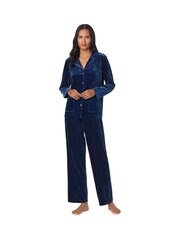 Lauren Ralph Lauren Blue Velvet Notch Collar Pyjamas - Image 1 of 3