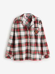 كريمي - طقم بيجامة من التويل مناسبة للهدايا من قماش قطني ناعم وياقة مربعة من ‪Lauren Ralph Lauren Ralph Lauren - صورة 2 من 3