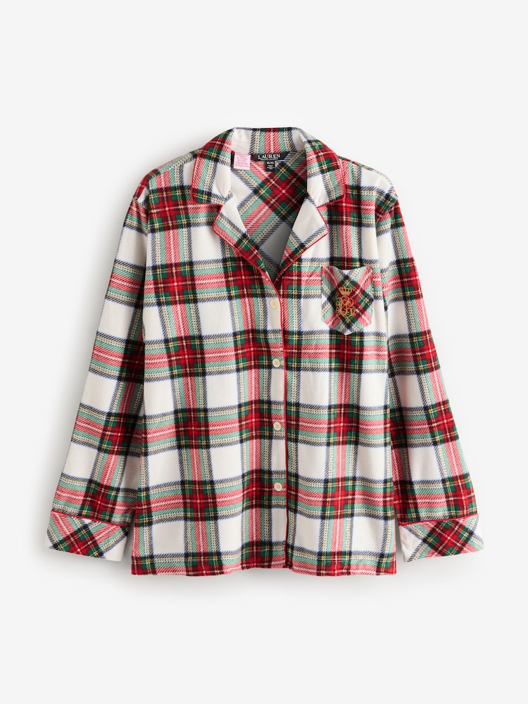 كريمي - طقم بيجامة من التويل مناسبة للهدايا من قماش قطني ناعم وياقة مربعة من Lauren Ralph Lauren Ralph Lauren - صورة 2 من 3 كريمي - طقم بيجامة من التويل مناسبة للهدايا من قماش قطني ناعم وياقة مربعة من Lauren Ralph Lauren Ralph Lauren - صورة 2 من 3