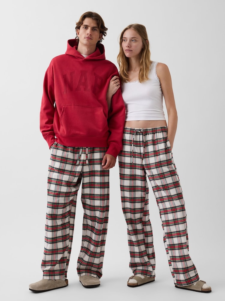 Red & White Check - Gap Check Softest Flannel Pyjama Bottoms - Imaginea 1 din 5