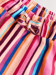 Pink Bondi Stripe 100% Cotton T-Shirt And Shorts Set (3-16yrs) - Image 9 of 10