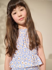 Lilac Purple Floral Top and Wide Leg Trousers Set (3-16yrs) - Image 3 of 9